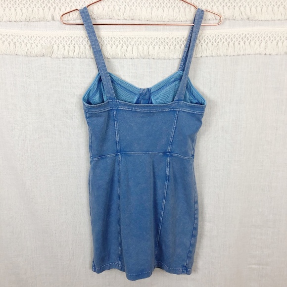 Intimately Free People Blue Corset Bodycon Mini M - Picture 6 of 8